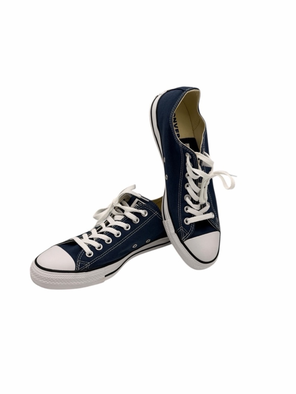 Navy & White - Converse All-Stars Low Top Sneakers - Unisex W 11/M 9 - Picture 8 of 11